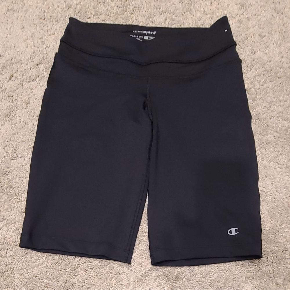 Womens Champion Double Dry Athletic Workout Shorts Bermuda XS 0/2 Black New